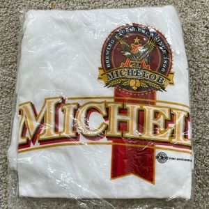 NWT - Rare Vintage 90s Michelob Logo Beer Promo T-Shirt Size XL